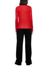 MARC CAIN SPORTS Cranberry Plain Long-Sleeved Turtleneck Shirt | ZS 48.43 J50