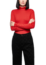 MARC CAIN SPORTS Cranberry Plain Long-Sleeved Turtleneck Shirt | ZS 48.43 J50