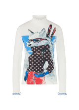 MARC CAIN SPORTS Off-White Long-Sleeved Shirt With Turtleneck | ZS 48.43 J77