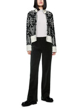 MARC CAIN SPORTS Black Wide-Cut Washington Chenille Trousers | ZS 81.48 J70
