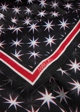 MARC CAIN SPORTS Black And White Woolen Scarf With Snowstar Print | ZS B4.07 Z52