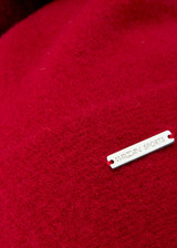 MARC CAIN SPORTS Cranberry Wool Hat With Faux Fur Pompom | ZS H2.07 Z42