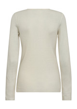 MOS MOSH Ecru Bouch O-Neck Knit | 168080