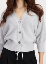 MONARI Gray Knitted Cardigan With Decorative Buttons | 808910