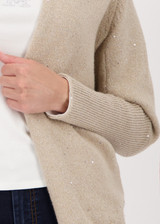 MONARI Brown Knitted Cardigan With Sequins | 808974