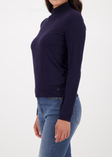 MONARI Blue Basic Long-Sleeve Jumper With Stand-Up Collar | 808988