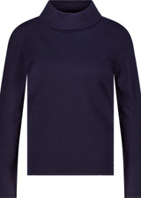 MONARI Blue Basic Long-Sleeve Jumper With Stand-Up Collar | 808988