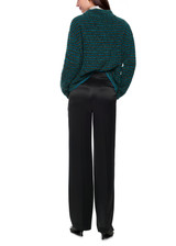 MARC CAIN COLLECTIONS Black Wasco Satin Trousers With Wide Cut | ZC 81.32 W80