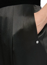 MARC CAIN COLLECTIONS Black Wasco Satin Trousers With Wide Cut | ZC 81.32 W80