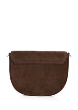 MARC CAIN COLLECTIONS Dark Chestnut Brown Suede Shoulder Bag | ZC TI.09 L28