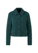 MARC CAIN COLLECTIONS Dark Jade Green Knitted In Germany Cardigan With Lurex | ZC 39.20 M64