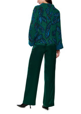 MARC CAIN COLLECTIONS Dark Jade Green Knitted In Germany Jacquard Jumper | ZC 41.43 M63