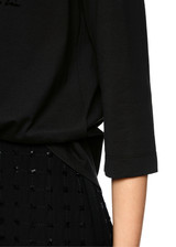 MARC CAIN COLLECTIONS Black T-Shirt Made From Organic Cotton | ZC 48.14 J43