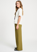 POM AMSTERDAM White Tshirt - Croissant Romance | SP9249