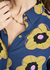 POM AMSTERDAM Blue Blouse - Mila Fleurs Parfaites | SP9256