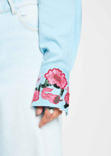 POM AMSTERDAM Blue Blouse - Sky Blue Melange | SP9283