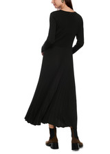 MARC CAIN COLLECTIONS Black Dress With Viscose And Pleats | ZC 21.33 W94