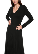 MARC CAIN COLLECTIONS Black Dress With Viscose And Pleats | ZC 21.33 W94