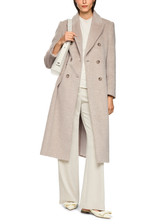 MARC CAIN ADDITIONS Warm Stone Fitted Coat In Alpaca Wool Blend | ZA 11.03 W76