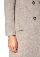 MARC CAIN ADDITIONS Warm Stone Fitted Coat In Alpaca Wool Blend | ZA 11.03 W76