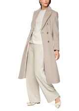 MARC CAIN ADDITIONS Warm Stone Fitted Coat In Alpaca Wool Blend | ZA 11.03 W76