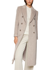 MARC CAIN ADDITIONS Warm Stone Fitted Coat In Alpaca Wool Blend | ZA 11.03 W76