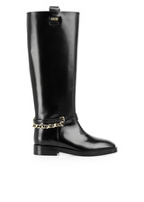 MARC CAIN COLLECTIONS Black Leather Riding Boots With Detail | ZC SA.04 L34