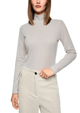 MARC CAIN COLLECTIONS Smoke Slim-Fit Lurex Long-Sleeved Top | ZC 48.28 J34