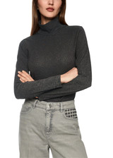 MARC CAIN COLLECTIONS Flannel Slim-Fit Lurex Long-Sleeved Top | ZC 48.28 J34