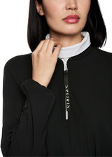 MARC CAIN SPORTS Black Dress With Zip And Gathered Detail | ZS 21.23 W48