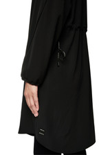 MARC CAIN SPORTS Black Dress With Zip And Gathered Detail | ZS 21.23 W48