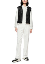 MARC CAIN SPORTS Off-White Wide-Cut Washington Chenille Trousers | ZS 81.48 J70