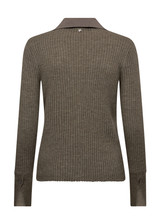 MOS MOSH Falcon Relena Rib Polo Knit | 173080