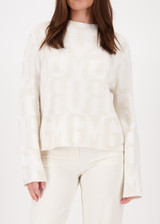 MONARI Beige Jumper With Stand-Up Collar | 809096