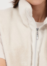 MONARI Beige Fur Waistcoat With Elasticated Waistband | 809132