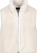 MONARI Beige Fur Waistcoat With Elasticated Waistband | 809132