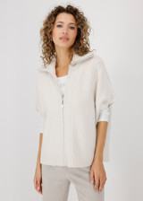 MONARI Beige Knitted Cape With Cable Pattern | 808984