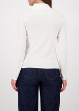 MONARI White Basic Long-Sleeve Jumper With Stand-Up Collar | 808988