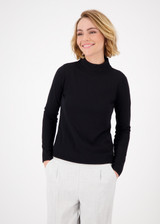 MONARI Black Basic Long-Sleeve Jumper With Stand-Up Collar | 808988