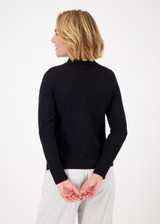 MONARI Black Basic Long-Sleeve Jumper With Stand-Up Collar | 808988