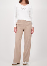MONARI Brown Straight-Leg Suit Trousers | 809020