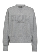 MOS MOSH Grey Melange Renzi O-Ls Sweatshirt | 172730