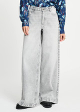 POM AMSTERDAM Grey Jeans - Baggy Wide Leg Grey | SP9306