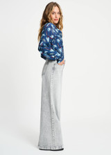 POM AMSTERDAM Grey Jeans - Baggy Wide Leg Grey | SP9306