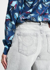 POM AMSTERDAM Grey Jeans - Baggy Wide Leg Grey | SP9306