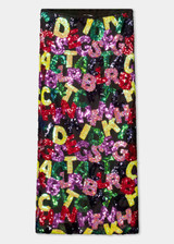 POM AMSTERDAM Multi Colour Skirt - Splashing Letters | SP9387