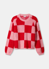 POM AMSTERDAM Red Pullover - Checks | SP9311