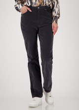 MONARI Gray Velvet Pants | 809226