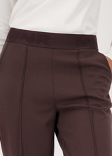 MONARI Brown Pants With Elastic Lettering Band | 809282