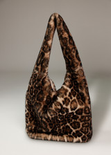 MONARI Brown Fluffy Bag With Leopard Pattern | 809418